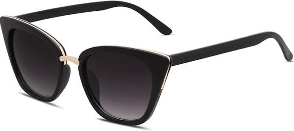 A pair of sunglasses that are black and silver.