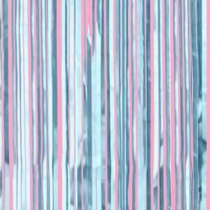 A pink and blue striped background with some white lines