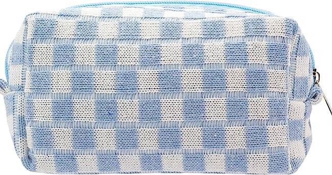 A close up of the checkered pattern on a bag