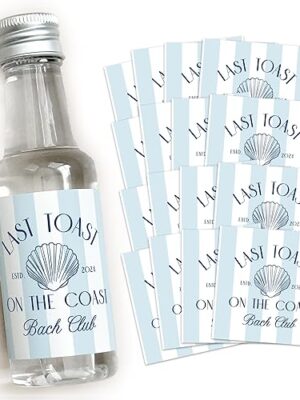 A bottle of water with labels on it