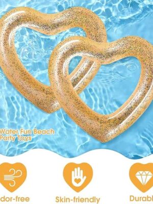 A close up of two heart shaped pretzels