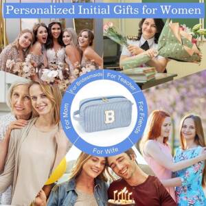 A collage of photos with the words personalized initial gifts for women.