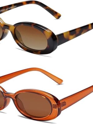 Two pairs of sunglasses are shown side by side.