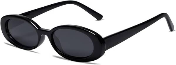A pair of sunglasses is shown with the same color.