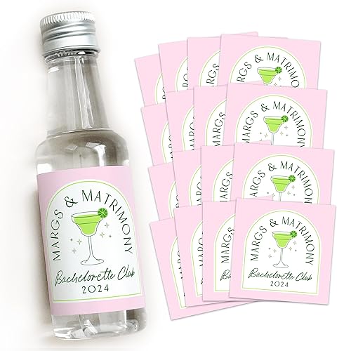 A bottle of margarita mix with pink labels