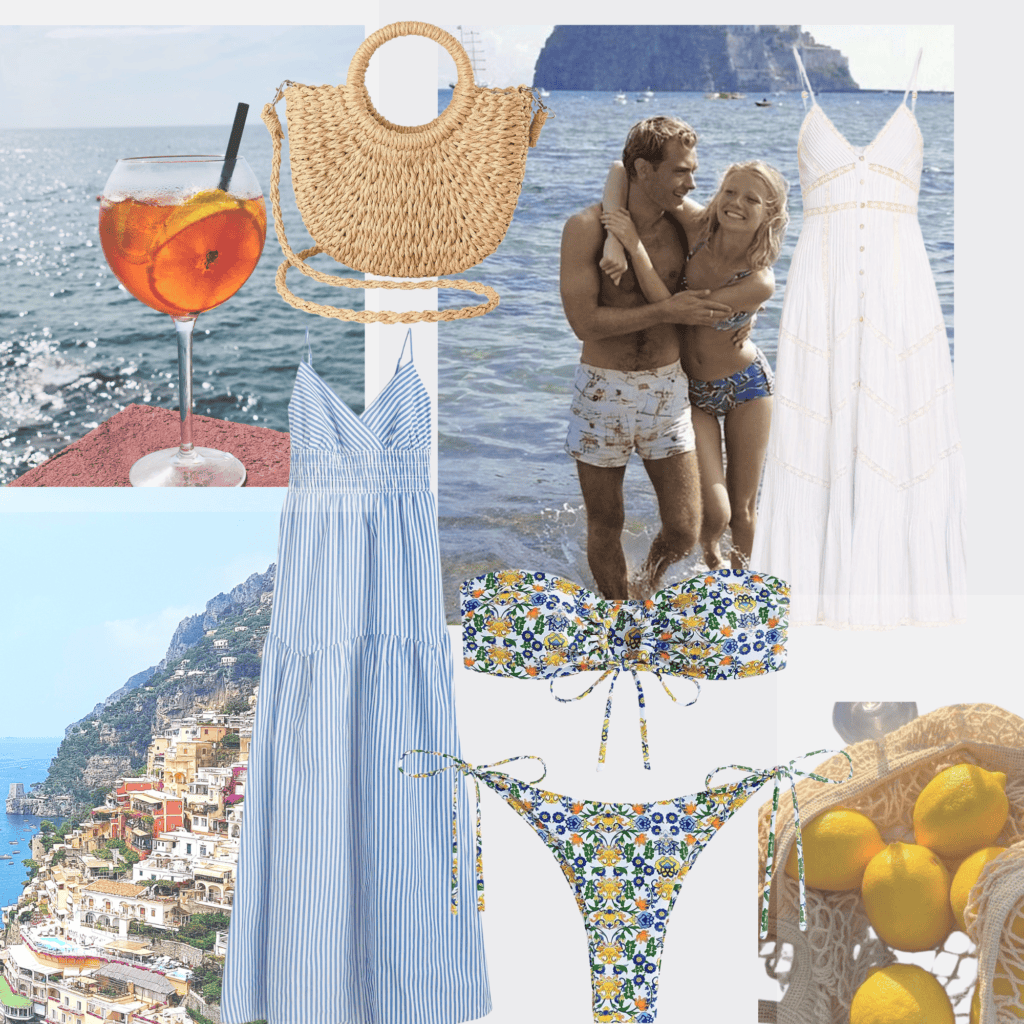 Yellow and Blue Illustrated Retro Italy Travel Poster 29.7 x 29.7 cm