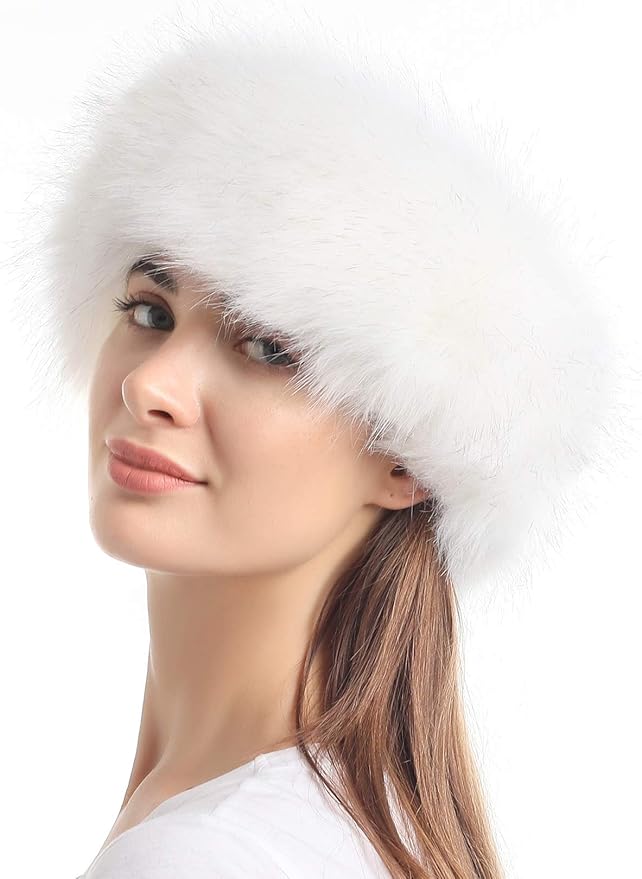 sy soul young Faux Fur Headband with Elastic for Women's Winter Earwarmer Earmuff