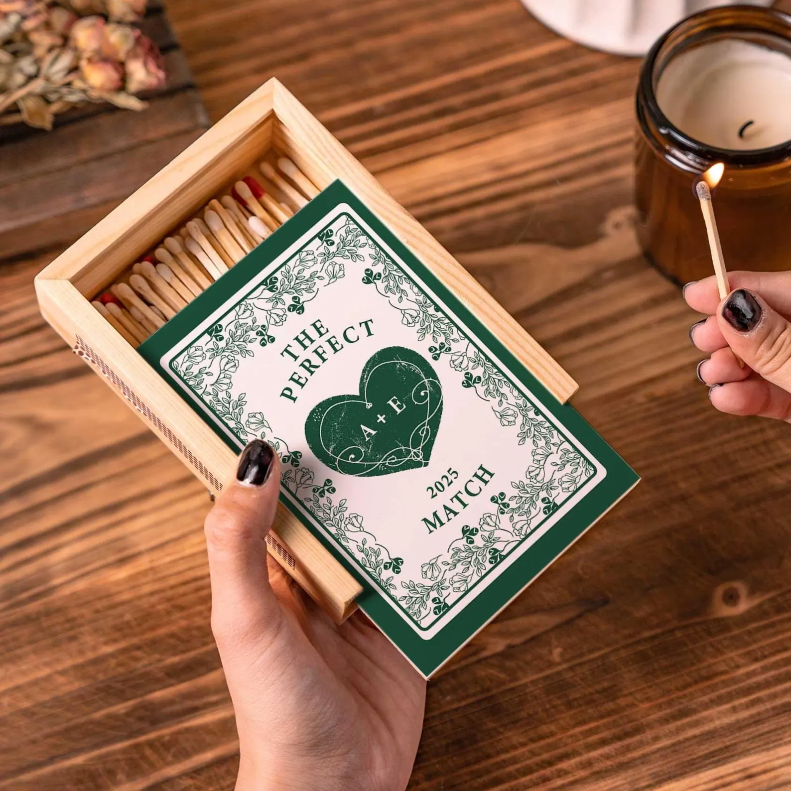 11 Etsy Personalised Engagement Gifts That Feel Special 7 Personalized Match Box