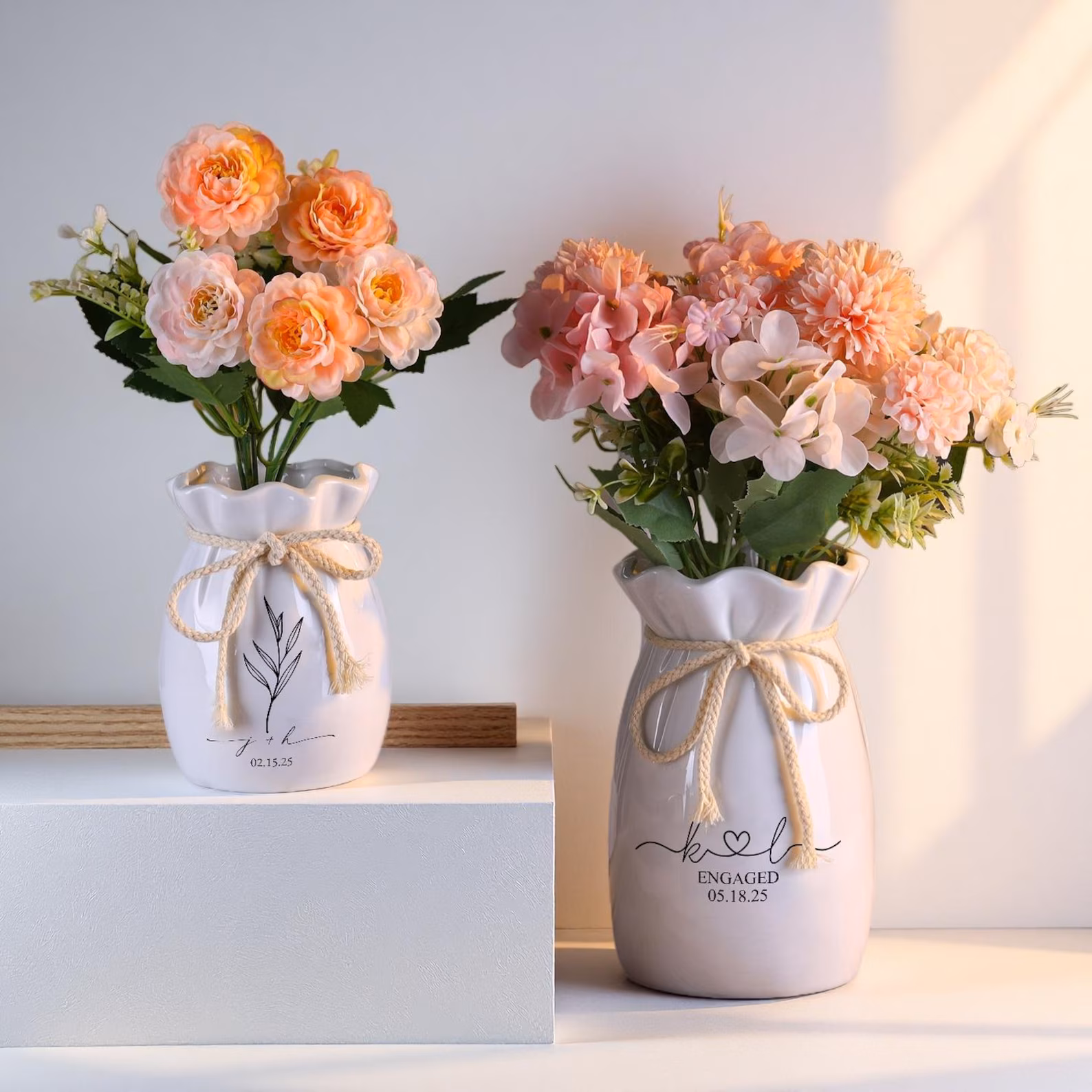 11 Etsy Personalised Engagement Gifts That Feel Special 4 Personalized Wedding Vase