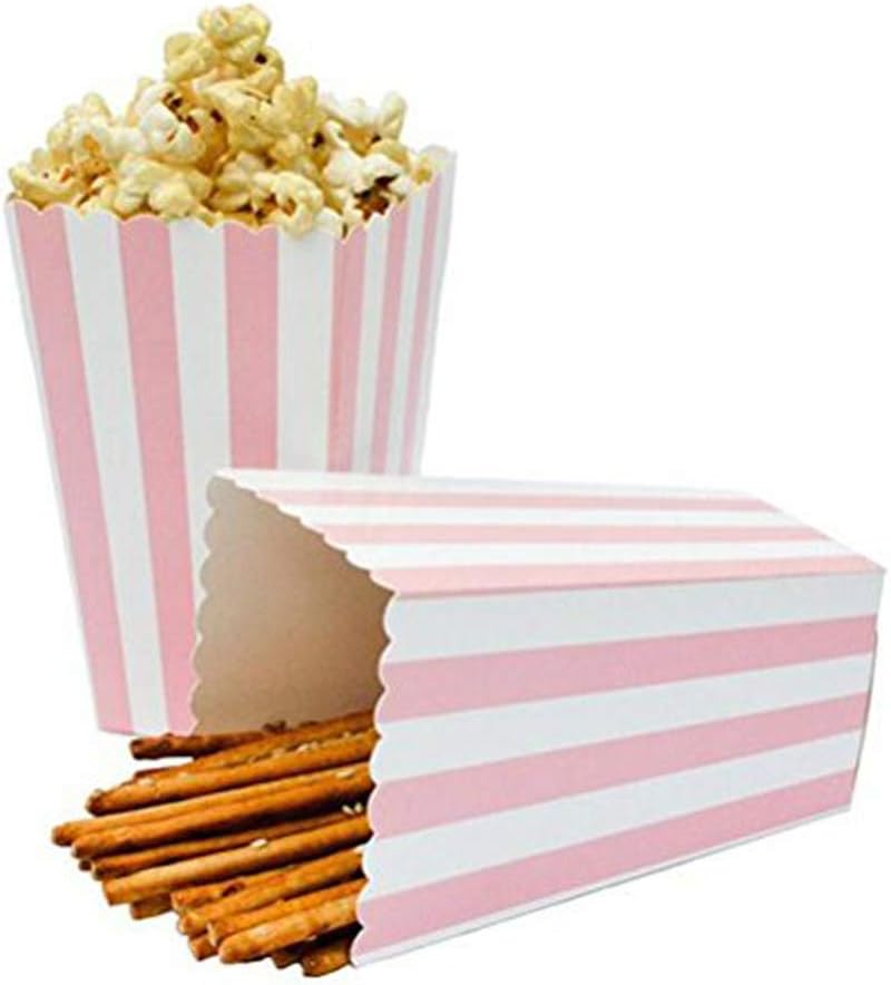 Striped Popcorn Boxes